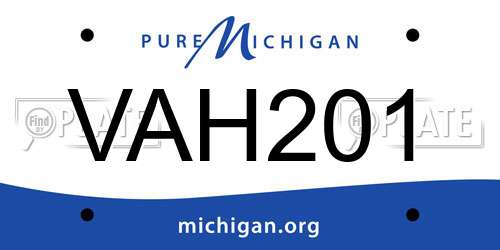 VAH201 Michigan License Plate