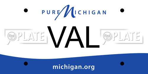 VAL Michigan License Plate