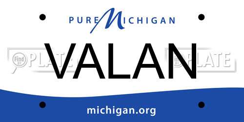 VALAN Michigan License Plate