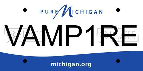 VAMP1RE Michigan License Plate