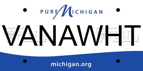 VANAWHT Michigan License Plate
