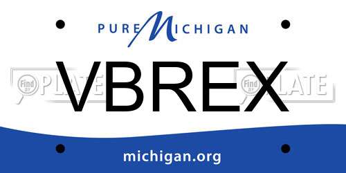 VBREX Michigan License Plate