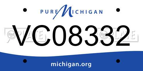 VC08332 Michigan License Plate