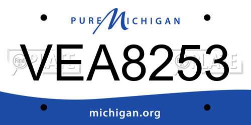 VEA8253 Michigan License Plate
