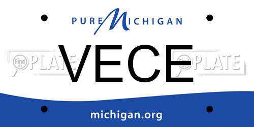 VECE Michigan License Plate