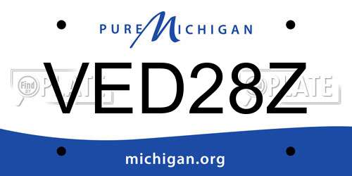 VED28Z Michigan License Plate