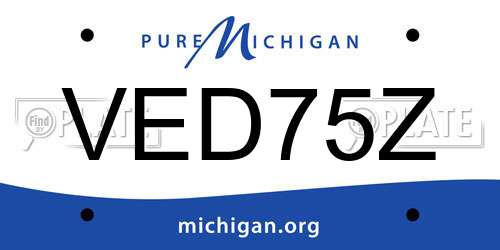 VED75Z Michigan License Plate