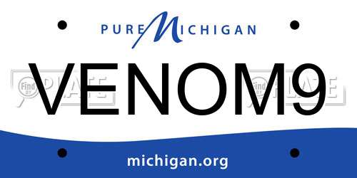 VENOM9 Michigan License Plate
