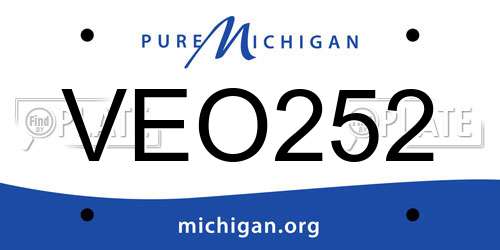 VEO252 Michigan License Plate