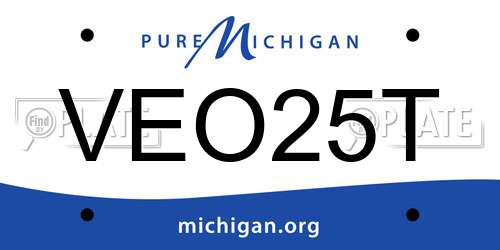 VEO25T Michigan License Plate