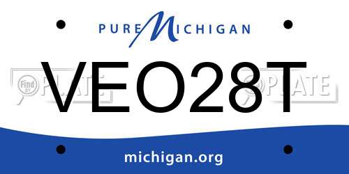 VEO28T Michigan License Plate