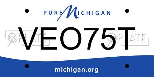VEO75T Michigan License Plate