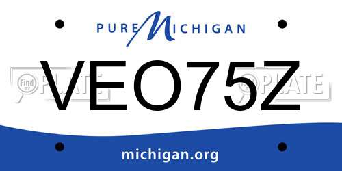 VEO75Z Michigan License Plate