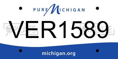 VER1589 Michigan License Plate