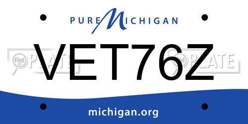 VET76Z Michigan License Plate