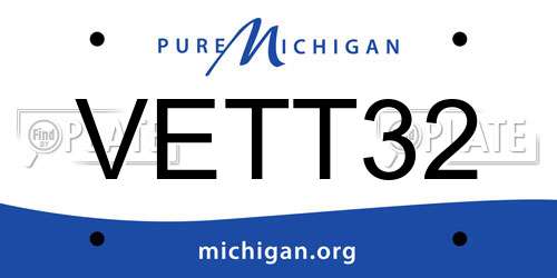 VETT32 Michigan License Plate
