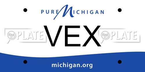 VEX Michigan License Plate
