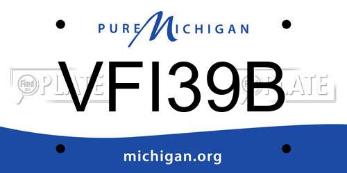 VFI39B Michigan License Plate