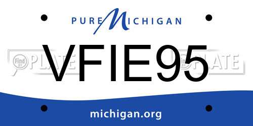 VFIE95 Michigan License Plate
