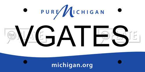 VGATES Michigan License Plate