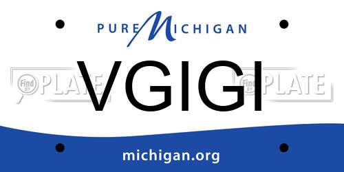VGIGI Michigan License Plate