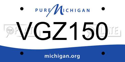 VGZ150 Michigan License Plate