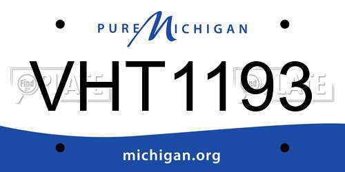 VHT1193 Michigan License Plate