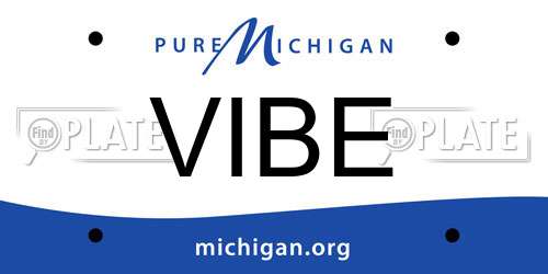 VIBE Michigan License Plate