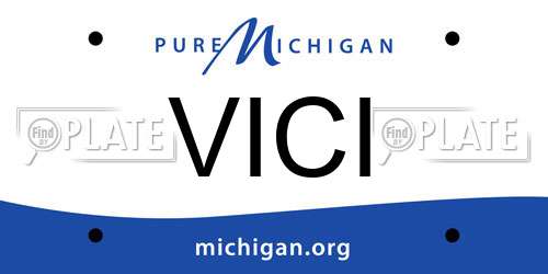 VICI Michigan License Plate