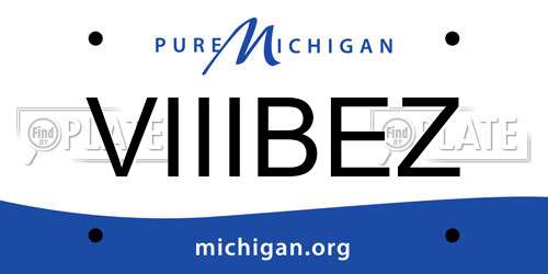 VIIIBEZ Michigan License Plate