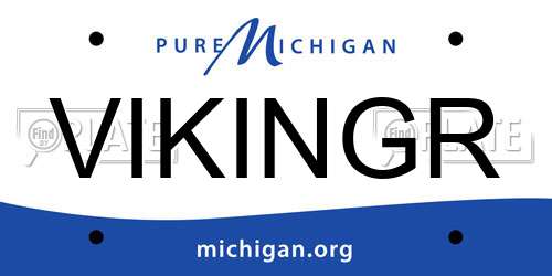 VIKINGR Michigan License Plate