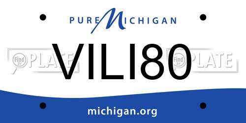 VILI80 Michigan License Plate