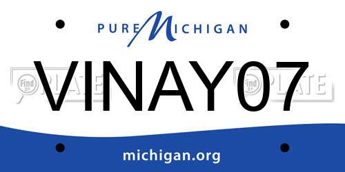 VINAY07 Michigan License Plate