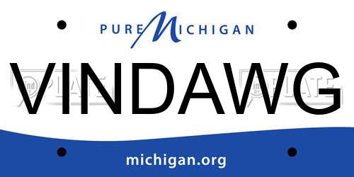 VINDAWG Michigan License Plate