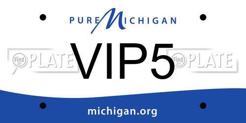 VIP5 Michigan License Plate