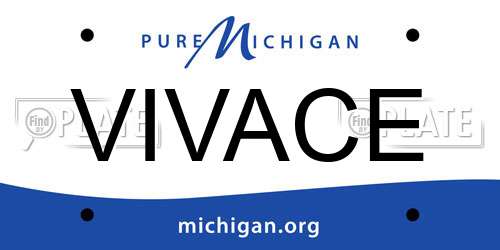 VIVACE Michigan License Plate