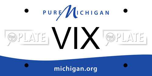 VIX Michigan License Plate