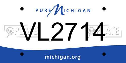 VL2714 Michigan License Plate