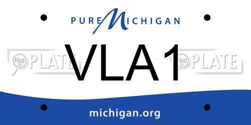VLA1 Michigan License Plate