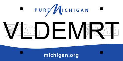 VLDEMRT Michigan License Plate