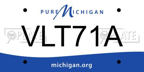 VLT71A Michigan License Plate