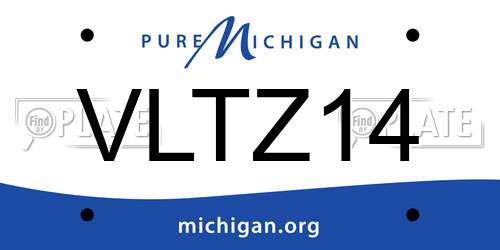 VLTZ14 Michigan License Plate