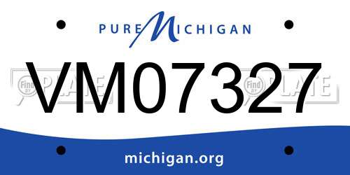 VM07327 Michigan License Plate