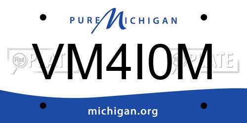 VM4I0M Michigan License Plate