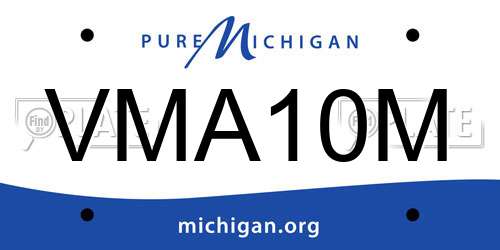 VMA10M Michigan License Plate