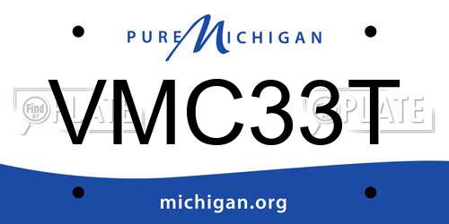 VMC33T Michigan License Plate