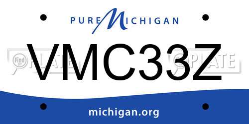 VMC33Z Michigan License Plate