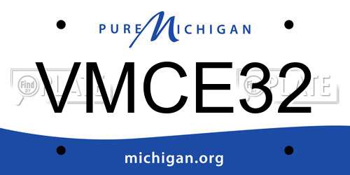 VMCE32 Michigan License Plate