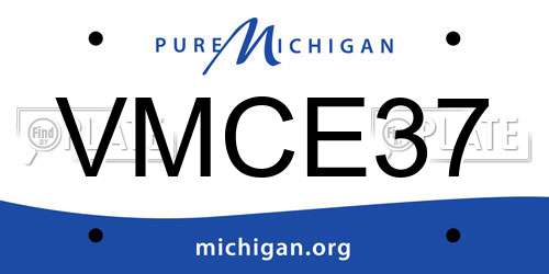 VMCE37 Michigan License Plate