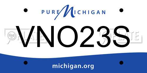 VNO23S Michigan License Plate